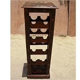 Solid Wood 10 Bottle Wine Rack Holder Storage Bar NEW
