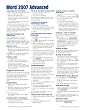 Microsoft Word 2007 Advanced Quick Reference Guide (Cheat Sheets of Instructions, Tips & Shortcuts - Laminated Card)