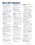 Microsoft Word 2007 Advanced Quick Reference Guide (Cheat Sheet of Instructions, Tips & Shortcuts - Laminated Card)