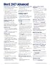 Microsoft Word 2007 Advanced Quick Reference Guide (Cheat Sheets of Instructions, Tips & Shortcuts - Laminated)
