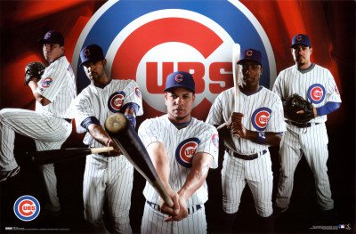 Chicago Cubs (Group) Sports Poster Print - 24x36 Sports Poster Print, 34x22