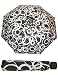 Sports : Damen Minischirm BLACK AND WHITE - Rings