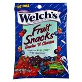 Welch's Fruit Snacks, Berries 'N Cherries, 5-Ounce Bags (Pack of 12)