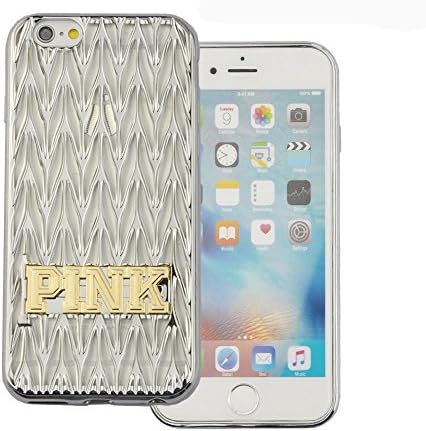 Jicheng Electronic Apple IPhone 6S Plus Stripe Case,IPhone 6 Plus Victoria Secret case,Classic Diamond Stripe Design Replacement Victoria Secret TPU Case for Apple IPhone 6 Plus/6S Plus silver