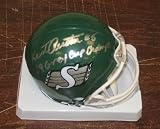 KENT AUSTIN Saskatchewan Roughriders SIGNED CFL Mini-Helmet - Autographed MLB Helmets and Hats