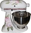 2X Victorian Vintage Rose Flower Double Decal Sticker cover Kit Red, pink, cream and white, designed to fit all KitchenAid stand mixers, including Professional Pro 600, Artisan, Ultra Power, 4, 5, 6 qt quart mixers, without accessory interference. ELIGIBLE FOR FREE SUPER SAVER SHIPPING ON ORDERS OVER $25