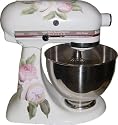 2X Victorian Vintage Rose Flower Double Decal Sticker cover Kit Red, pink, cream and white, designed to fit all KitchenAid stand mixers, including Professional Pro 600, Artisan, Ultra Power, 4, 5, 6 qt quart mixers, without accessory interference. ELIGIBLE FOR FREE SUPER SAVER SHIPPING ON ORDERS OVER $25