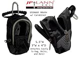 (TWO) Storage Pouch w/ Carabiner by JP Lann (Attaches Easily to Bags, Belts and More!)