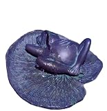 Zoobox ZF-0204F-CB Water Gardening Frog On Back on Lilly Pad Copper Bronze Medium