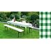 Auflagen Set f�r Festzeltgarnitur mit 50cm + 70cm Tisch, gr�n-kariert