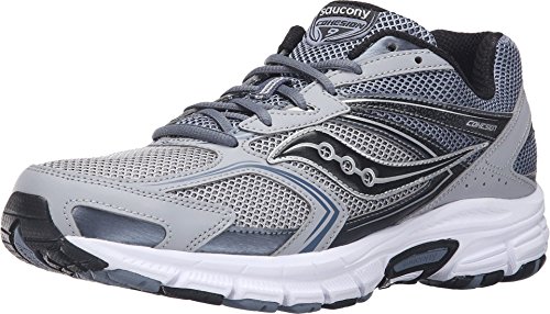 Saucony Men's Grid Cohesion 9 Running Shoe,Grey/Silver,11.5 M US