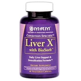 MRM Condition Specific LiverX Vegetarian Capsules with BioSorb, 60-Count Bottles