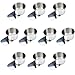 Brybelly Lot of 10 Slide Under Stainless Steel Cup Holders (Jumbo)