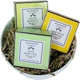elizabethW Bath Fizzes Boxed Set of 3, Citron Vetiver, Sweet Tea and Leaves Fragrances