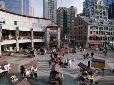 South Market in the Fanieul Hall Market District, Central Boston, Massachusetts