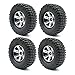 LAFEINA 4PCS 100mm 1.9 Inch Rubber Tires with Metal Beadlock Wheel Rim for 1:10 RC Crawler Axial SCX10 Tamiya CC01 D90 D110 RC Car Parts