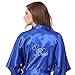 Joytton Women's Satin Kimono Robe with Embroidered Bride Short