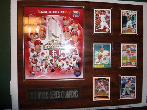 St. Louis Cardinals 2011 World Series Champions Brand New Limited Edition 16 By 20 Plaque with an MLB Authenticated Photo Picturing Albert Pujols, Yadier Molina, David Freese, Matt Holliday, Lance Berkman, Cris Carpenter and Others Plus 6 Cardinals Baseball Cards!! Great Gift Idea for Any Cardinals Fan, Albert Pujols Fan or Collector of World Series Memorabilia!