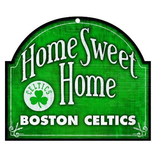 NBA Boston Celtics 11-by-9 Wood Home Sweet Home Sign
