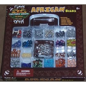 African Beads by Culture Craft Africa includes: Glass Beads, Fashion Beads, String Cords, Jewelry Findings, Carrying Case