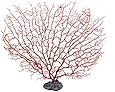 Uxcell Plastic Aquarium Fish Tank Decor Coral, 9-Inch, Red