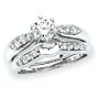 14K White Gold 1 ct. Diamond Engagement Set (G-H Color, SI2-I1 Clarity)
