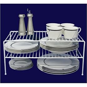 Double Helper Shelf (White) (8 1 2H x 18L x 9D) by Grayline Housewares