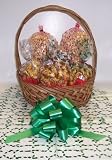 Review Scott's Cakes  / Scott's Cakes Large Peanut and Pretzel Lovers Christmas Basket with Handle Holly Wrapping