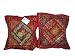 2 Alizarin Beaded Embroidered Cushion Covers Decorative Toss Pillows 16"