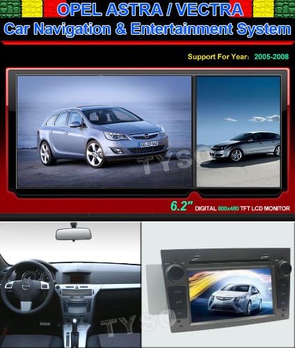 Tyso For OPEL ASTRA VECTRA (2005-2008) CAR DVD Player GPS Bluetooth (Free Map) CD8919