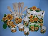 Sunflower 3d Ceramic Kitchen 19 Pcs Set Sunflower NEW