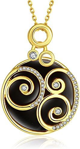 N910-A New Fashion Jewelry Simple Round Pendant With CZ Necklace