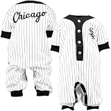 Majestic Chicago White Sox Toddler Black Pinstripe Coveralls