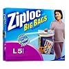 Ziploc Big Bag Double Zipper, Large, 5-Count