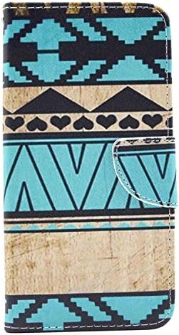 Mococase Colorful Pattern Pu Leather Wallet Case Stand Cover for Iphone 6 Plus