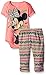 Disney Baby Minnie Mouse Bodysuit and Pant Set, Pink, 0-3 Months