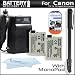 2 Pack Battery And Charger Kit For The Canon EOS Rebel T3i T2i Digital SLR Camera Includes 2 Extended (1500Mah) Replacement LP-E8 Batteries + AC/DC Charger + 67
