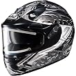 HJC Othos with Electric Shield Men's IS-16SN Snow Racing Snowmobile Helmet w/ Free B&F Heart Sticker Bundle - MC-5