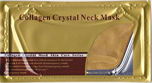 (20 PCS) 10 Pieces Gold Collagen Neck Pads Mask + 10 Pairs Gold Eye Pads Mask, Anti Aging Wrinkles, High Moisture