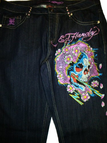 WOMEN'S GENUINE ED HARDY JEANS SIZE 16 product image