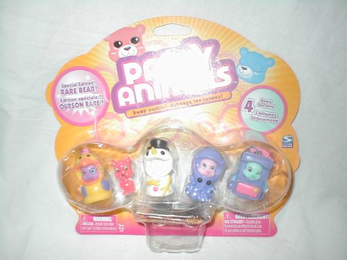 Party Animals - Purple Chick, Hot Pink Snowman, Pink Octopus, Light Turquoise Suitcase
