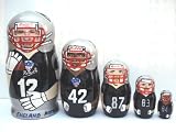 New England Patriots NFL Football or any team Russian Nesting doll 5 pcs / 6 in
