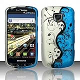 Samsung Droid Charge 4G Accessory - Blue Silver Black Vine Protective Hard  ....