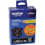 Brother LC652PKS Ink Cartridges - 2 Pack (Black)