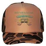 And On The 8th Day God Created LAWYERS Adult Brown Camo Mesh Back Hat / Baseball Cap