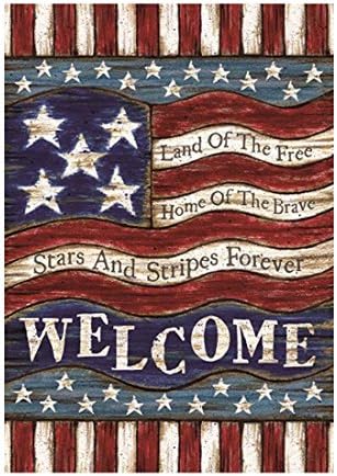 Custom Decor Flag Patriotic Welcome Garden flags decorative flags initial flags party flags 12.5 x 18-Inch Double-Sided banner home flags Print flags
