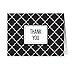 Note Card Cafe Thank You Cards Greeting Card Set with Envelopes | 36 Pack | Blank Inside, Glossy Finish | 6 Modern Black & White Thank You Designs | Bulk Set for Greeting Cards, Birthdays