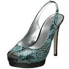 GUESS Women's Chandrika 3 Peep Toe Platform Slingback