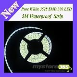 500CM 3528 SMD 300LED Strip Light PURE White color Flexible Rope WaterProof