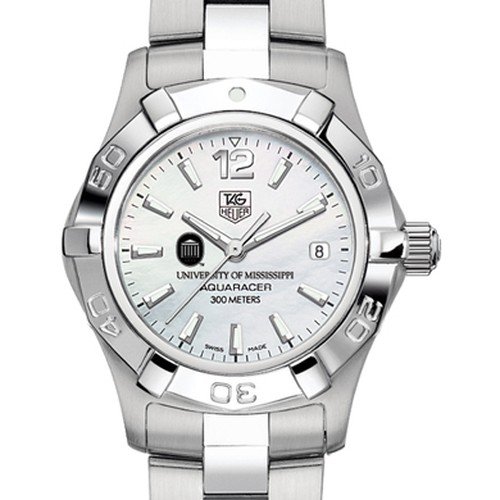 Ole Miss TAG Heuer Watch Women s Steel Aquaracer Watch with Mother of Pearl